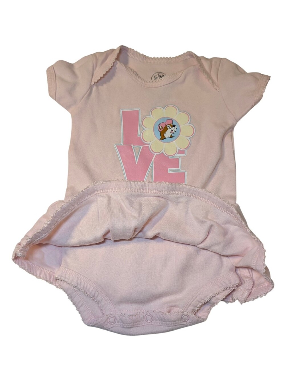 Buc-ee's LOVE Baby Dress Bodysuit Size 3 Months - Picture 3 of 4